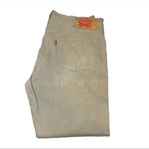 Levi's 501 Jeans White Oak Cone 42x32 (40x30.5) Tan Button Fly Straight Leg